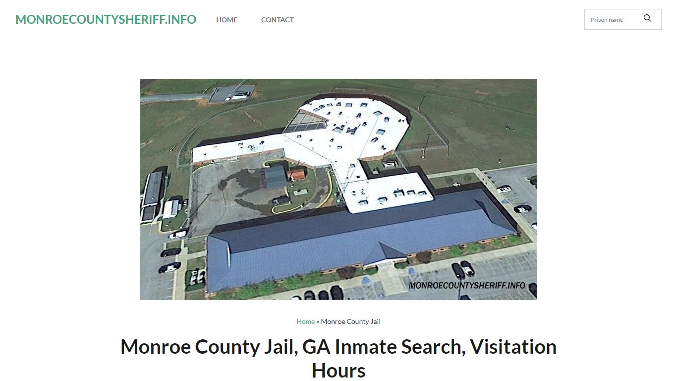 Monroe County Jail, GA Inmate Search, Visitation Hours